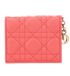 Christian Dior Mini Lady Dior Gardenia Wallet, &pound;250, Accessories, Orange/Red, Lambskin Leather, Back view